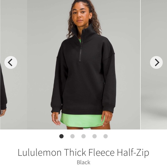 Lululemon Thick Fleece Half Zip Black - Picture 5 of 5